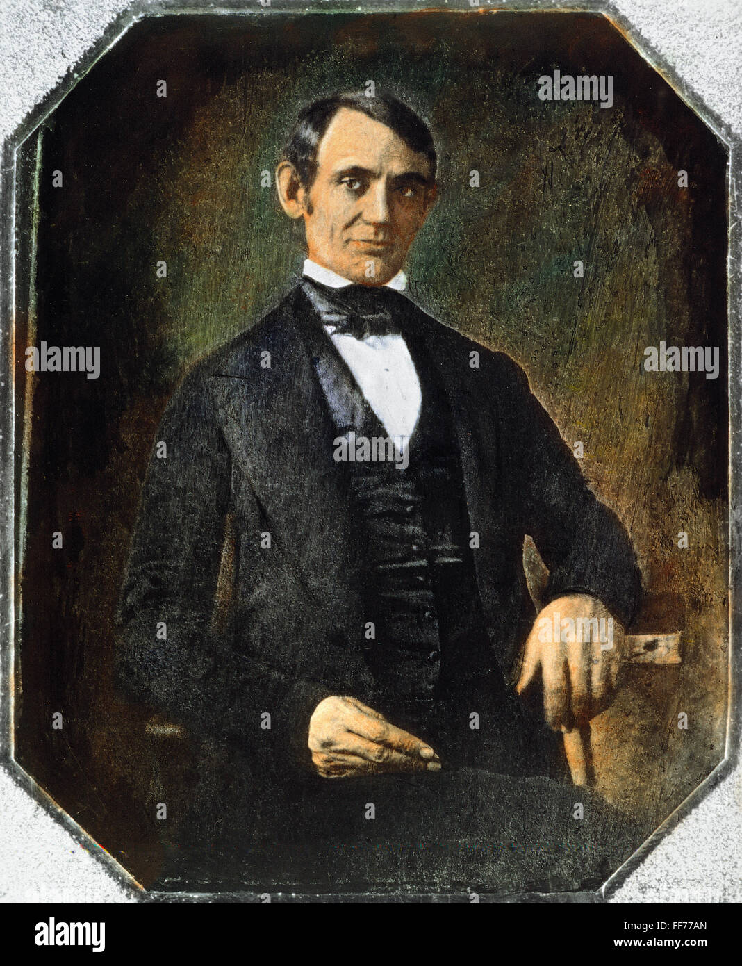 ABRAHAM LINCOLN/n(1809-1865). 16e président des États-Unis. La plus ancienne photographie d'Abraham Lincoln, un daguerréotype, c1846-48, attribué à N.H. Berger de Springfield, Illinois. Banque D'Images