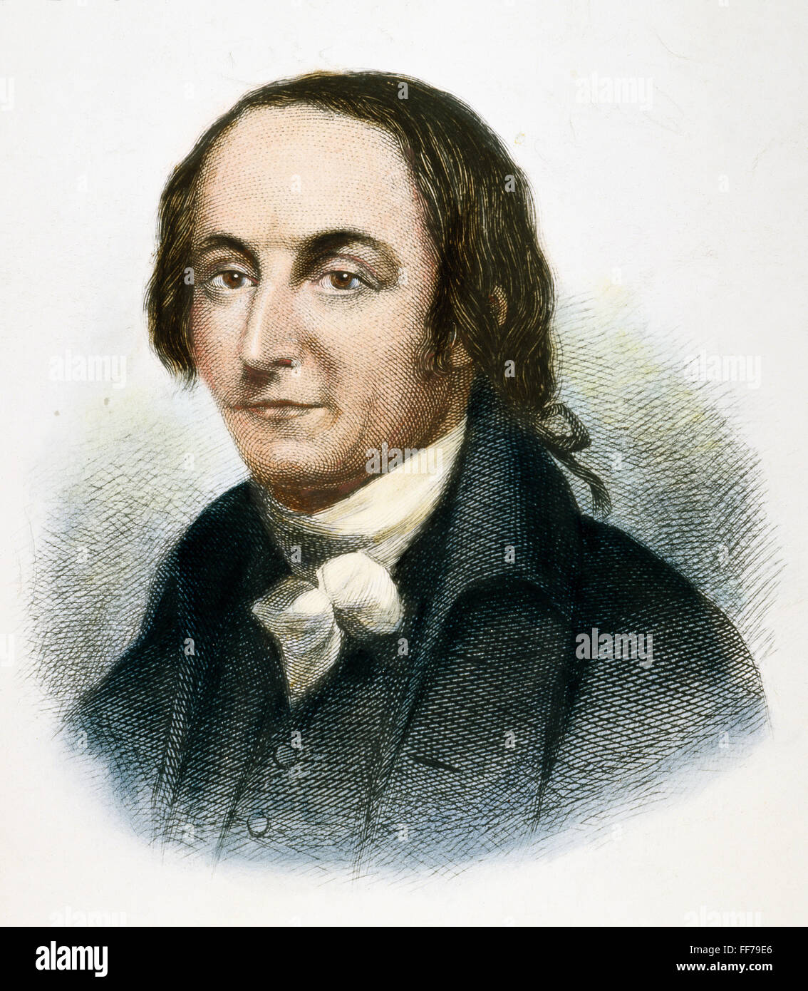 ALBERT GALLATIN (1761-1849). /NAmerican politicien. Gravure couleur, 19e siècle. Banque D'Images