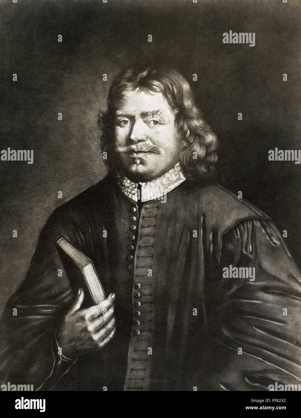 JOHN BUNYAN (1628-1688). Prédicateur et écrivain /nEnglish. Mezzotinte, Anglais, 18ème siècle. Banque D'Images