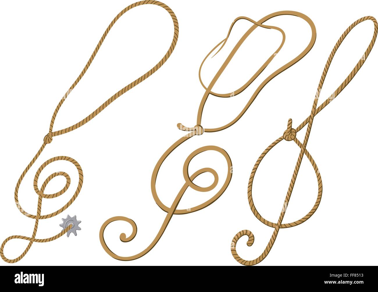 Clef de Cowboy Illustration de Vecteur