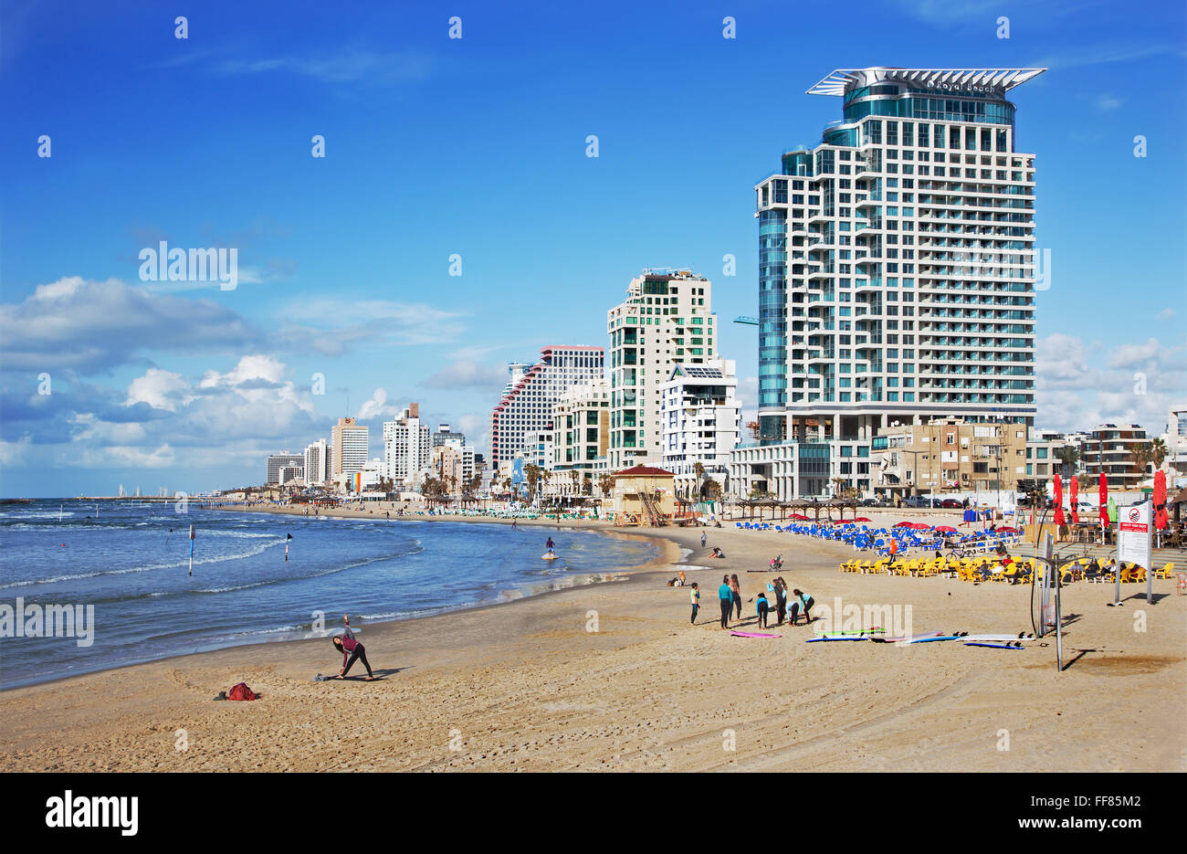 TEL AVIV, ISRAËL - 2 mars, 2015 : la côte de Tel Aviv Banque D'Images