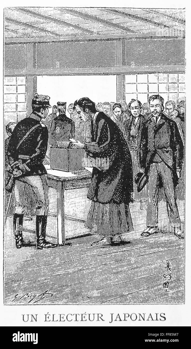 Caricature de Georges Ferdinand Bigot (1860-1927) l'élection. 1904. Banque D'Images