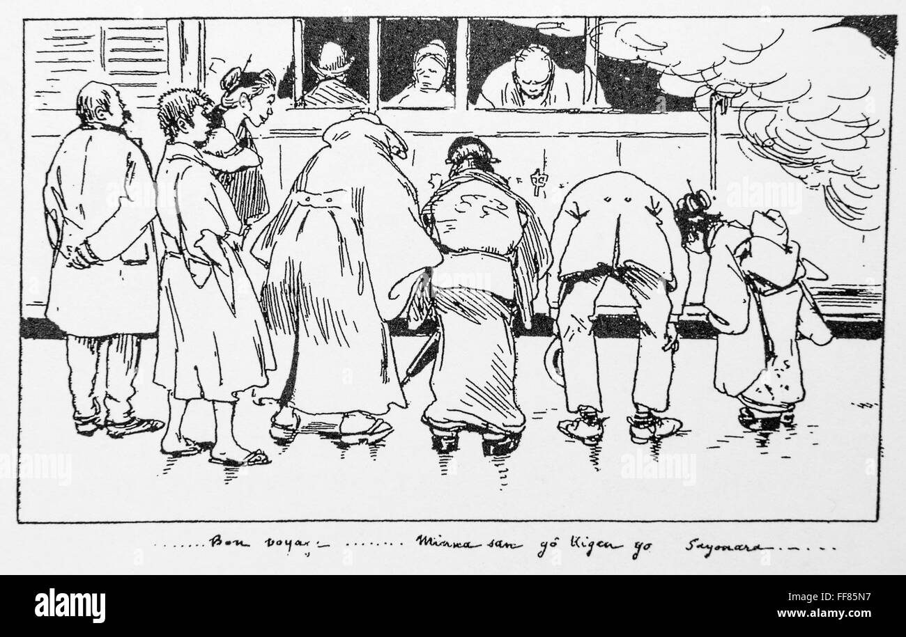 Caricature de Georges Ferdinand Bigot (1860-1927) trop poli arc. 1899. Banque D'Images
