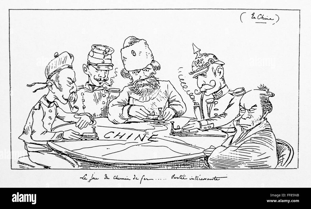 Caricature de Georges Ferdinand Bigot (1860-1927) Train jeu. 1898. Banque D'Images