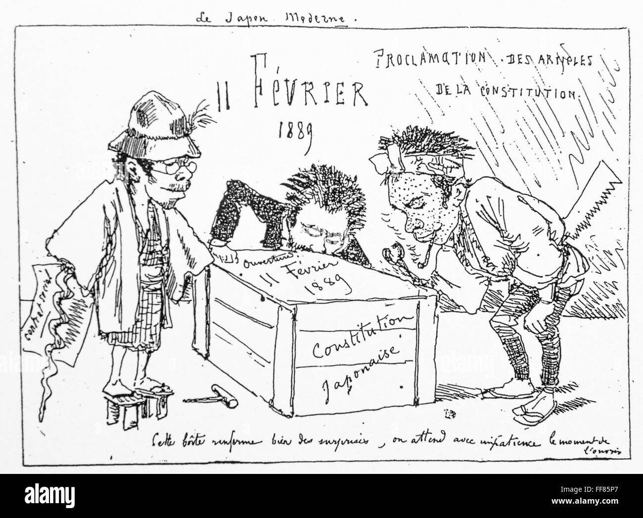 Caricature de Georges Ferdinand Bigot (1860-1927) Constitution. 1889. Banque D'Images