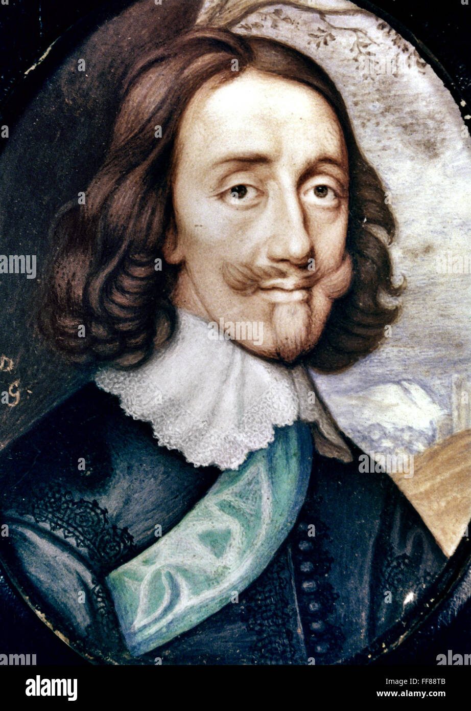 Le roi Charles Ier d'Angleterre. /N(1600-1649). Roi d'Angleterre, d'Écosse et d'Irlande, 1625-1649. Par des Granges d'après J. Hoskins. Banque D'Images
