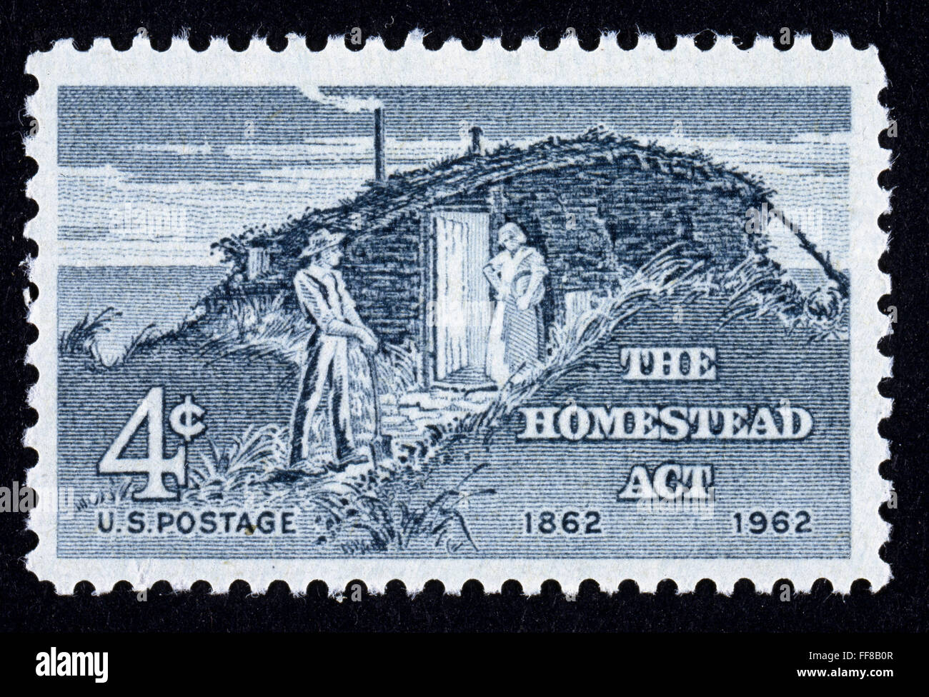 HOMESTEAD ACT /ncommemorated sur des timbres des États-Unis, 1962. Banque D'Images