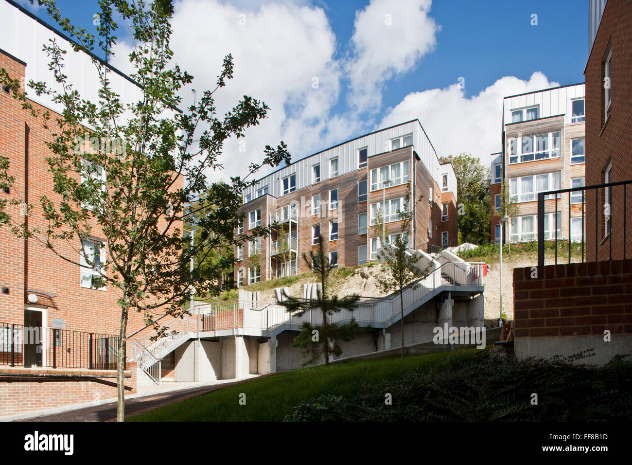 Bloc d'appartement Whyteleafe, Surrey, Angleterre Banque D'Images