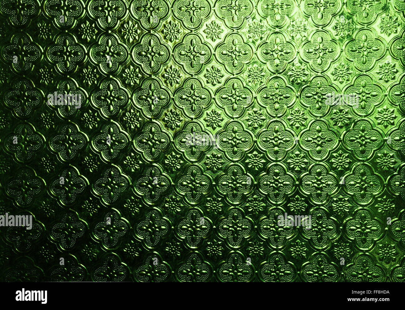 Couleur de la fenêtre en verre vintage de style Thai house. Banque D'Images