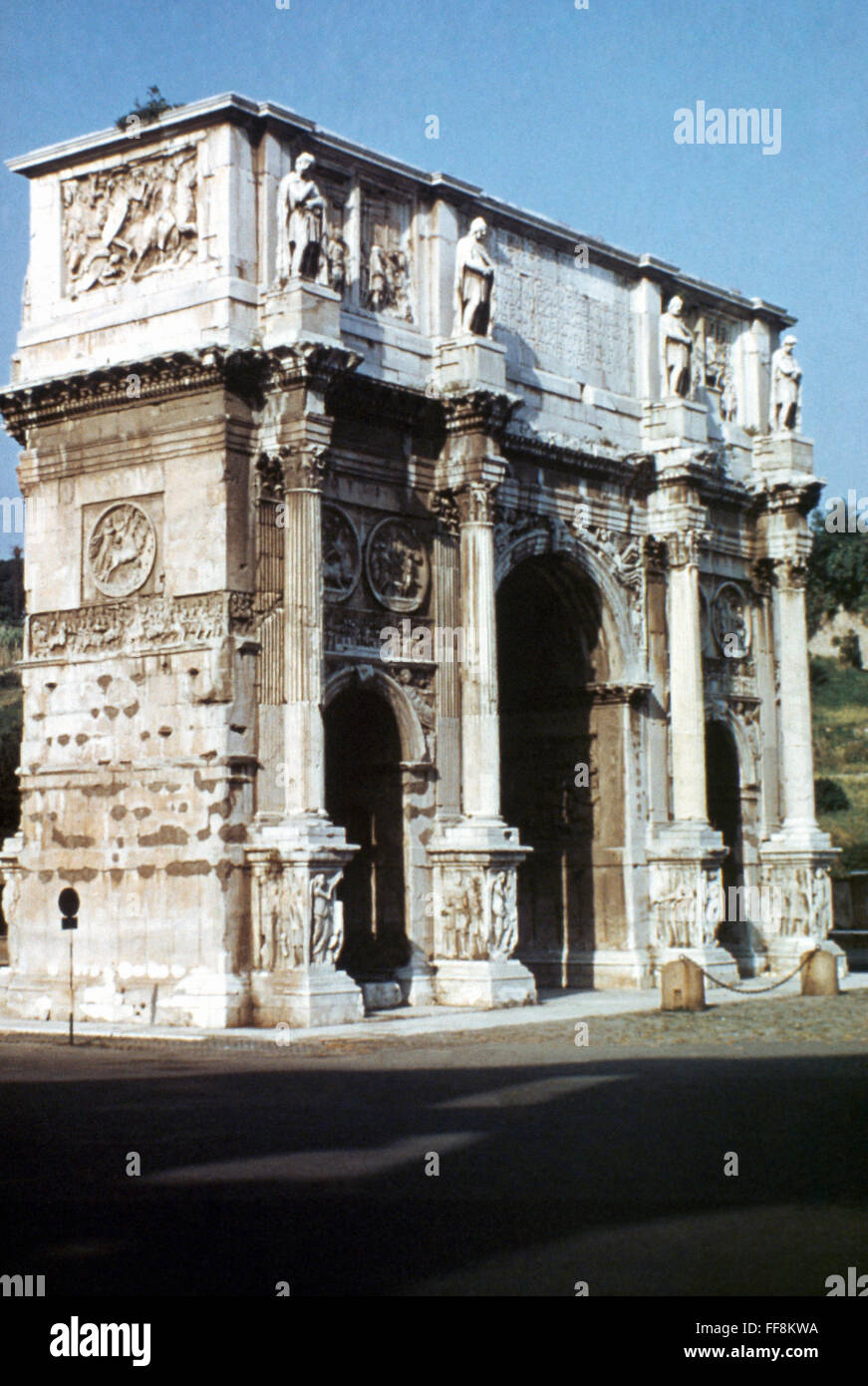 ROME : Arc de Constantin. NTriumphal /arch de l'empereur romain Constantin I, érigé 315 A.D., à Rome. Banque D'Images