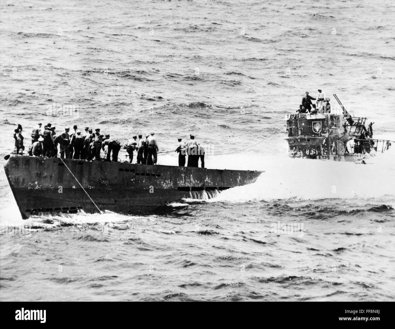 WORLD WAR II : sous-marin. /Nl'U-boat allemand '505' capturés lors d ...