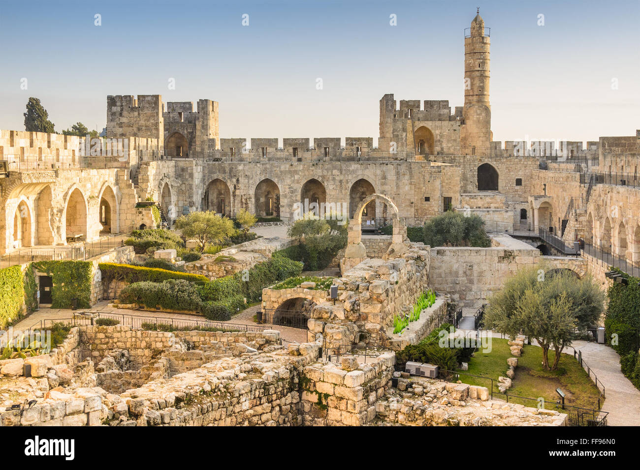 Jérusalem, Israël à la Tour de David. Banque D'Images