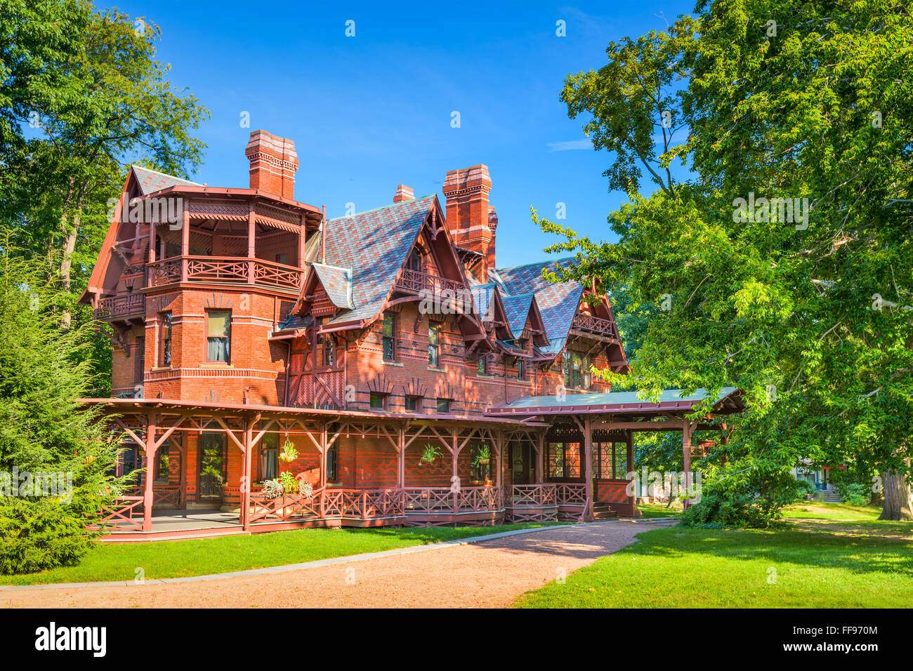 La Mark Twain House and Museum à Hartford, Connecticut, USA. Banque D'Images