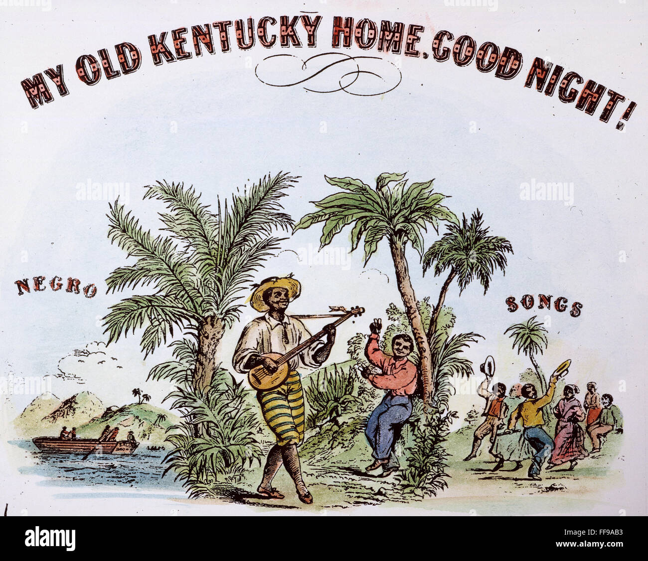 MY OLD KENTUCKY HOME, 1860. /Ndétail d'un morceau de feuille couvrir Stephen Foster's My Old Kentucky Home, c1860. Banque D'Images