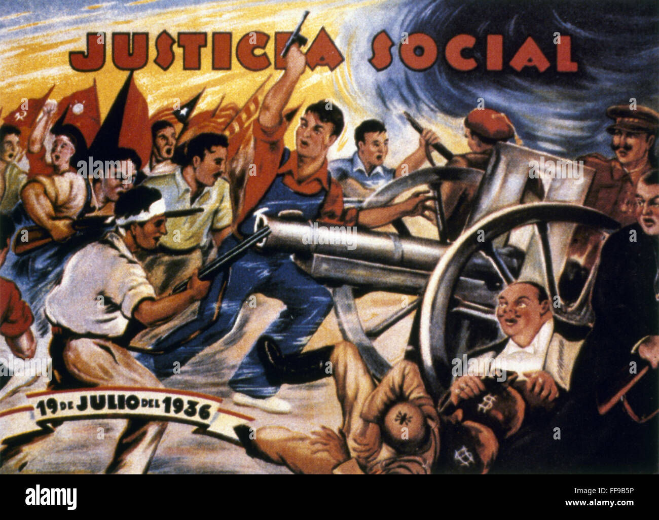 Guerre civile espagnole, 1936. /Forces nRepublican poster à partir du