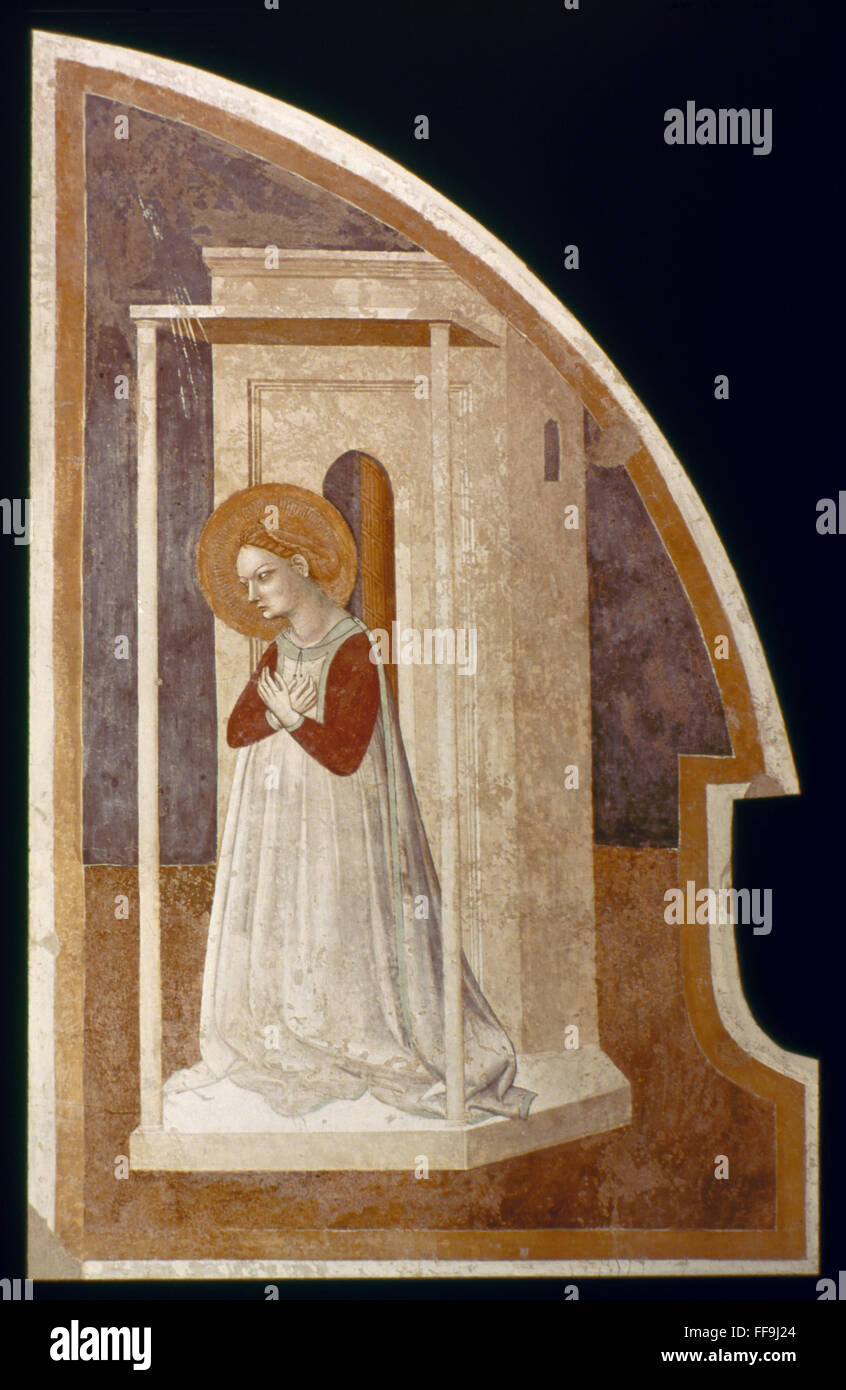 Vierge Marie. /NMaestro di Campodonico. Détail de l'Annonciation