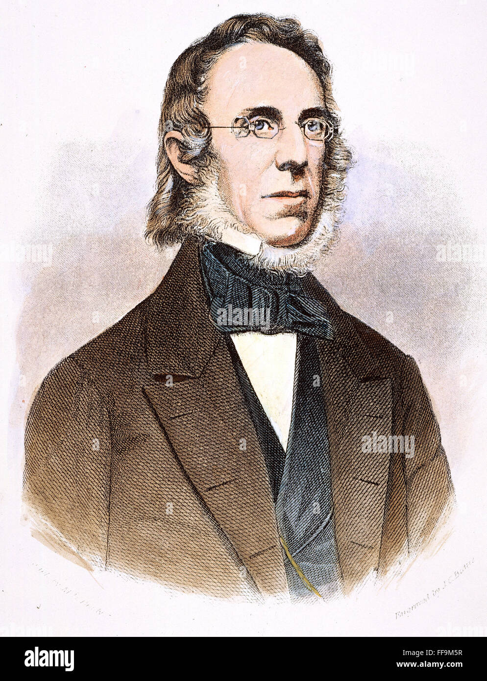 PETER COOPER (1791-1883). Fabricant/nAmerican et philanthrope : gravure sur acier, American, 19e siècle. Banque D'Images