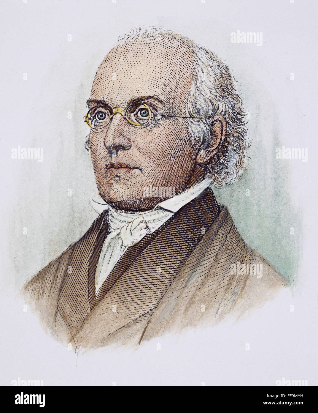 JOSEPH STORY (1779-1845). NAmerican couleur /juriste : gravure sur acier, américain, 19e siècle. Banque D'Images