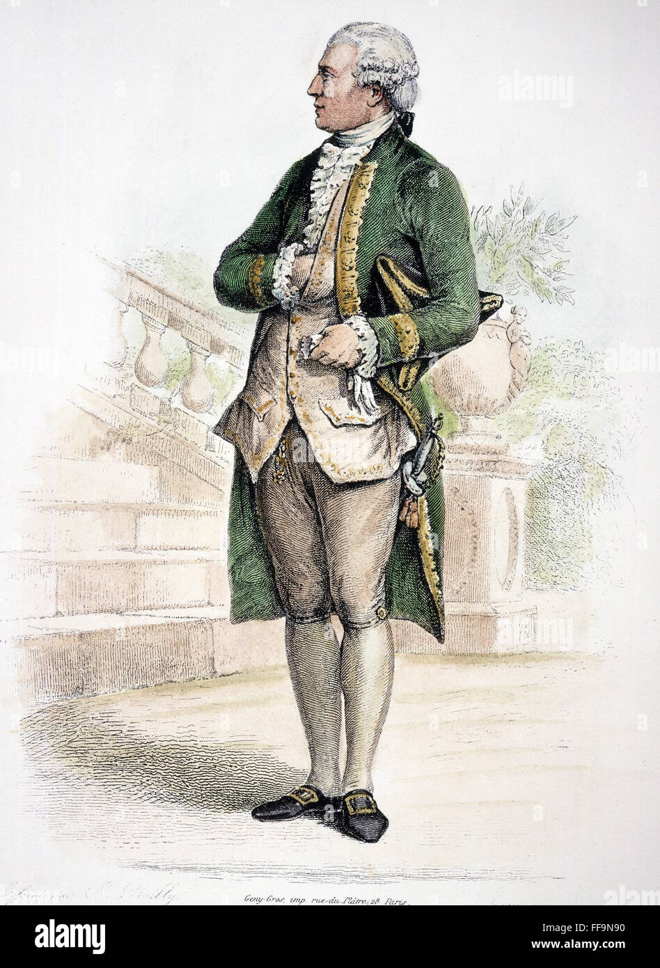 PIERRE de Beaumarchais /n(1732-1799). Nom complet : Pierre Augustin Caron de Beaumarchais. Le financier français et dramaturge. La gravure et la gravure, Français, début du xixe siècle. Banque D'Images