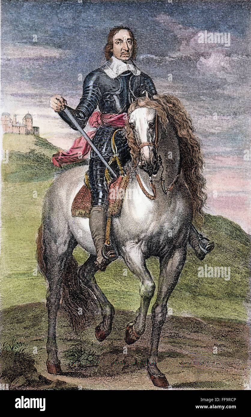 OLIVER CROMWELL (1599-1658). /Soldat et homme d'nEnglish : gravure sur acier, 19e siècle. Banque D'Images