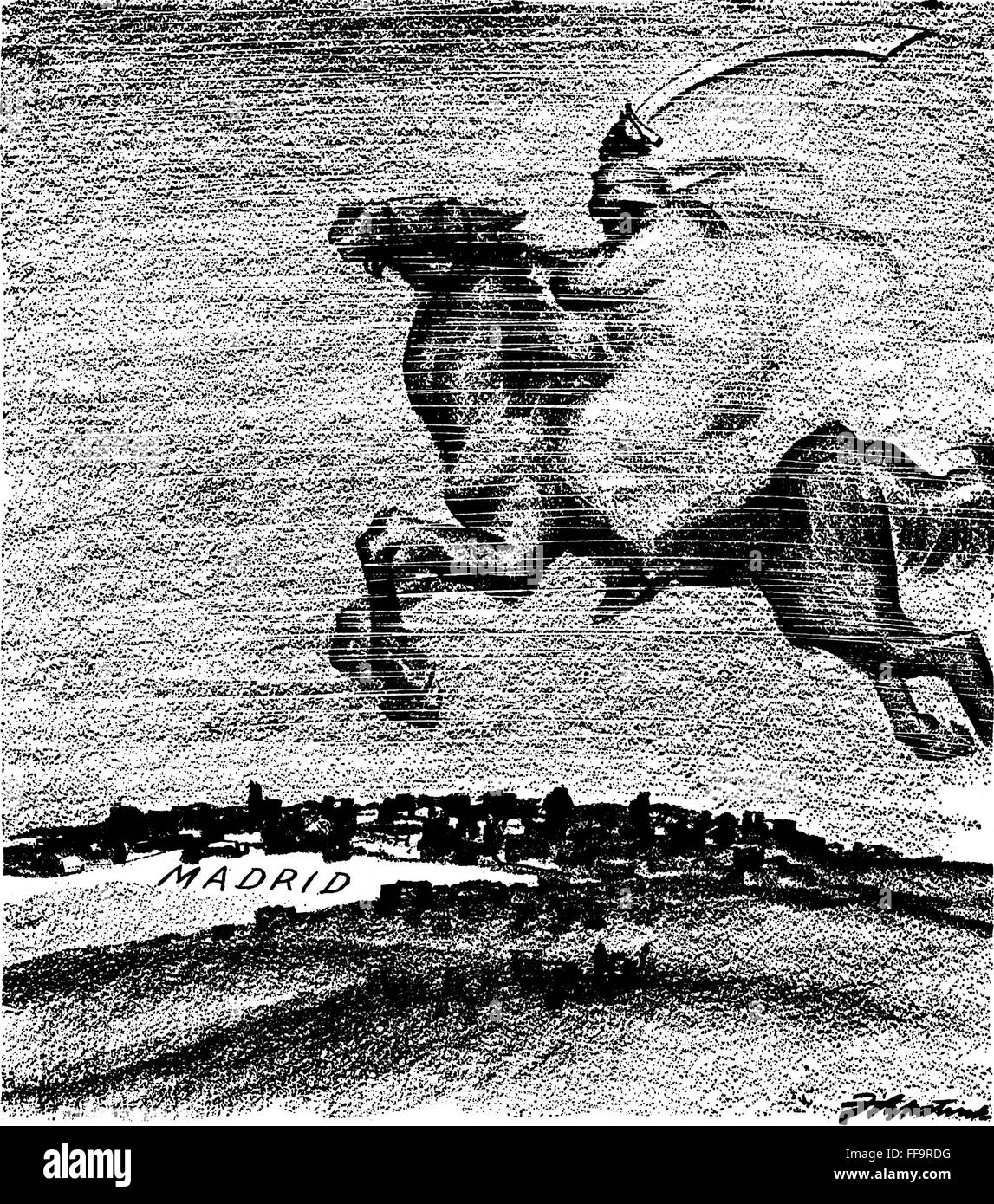Daniel R Fitzpatrick Guerre civile espagnole, 1936. /N'Retour de la lande.' American cartoon ...