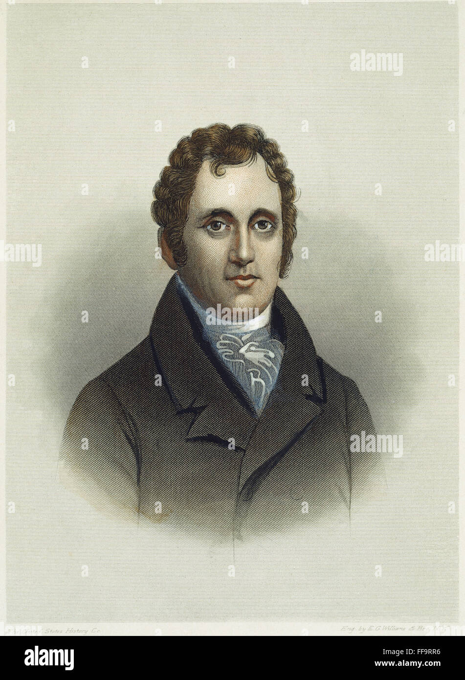 DANIEL D. TOMPKINS (1774-1825). /NAmerican politicien. Gravure couleur, 19e siècle. Banque D'Images