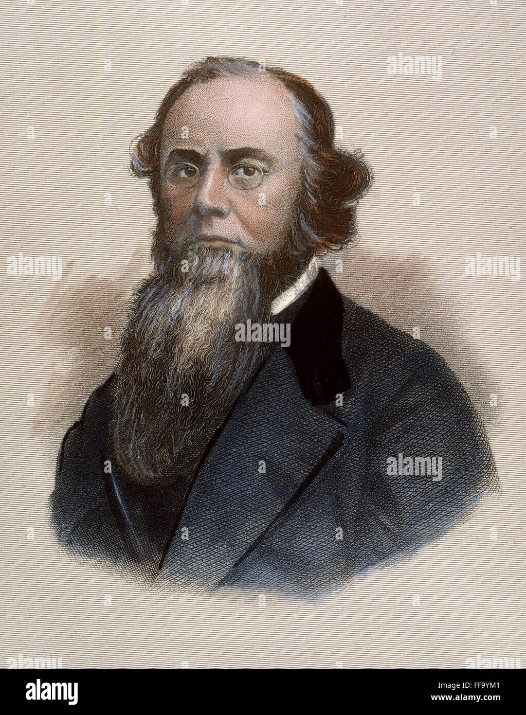 EDWIN M. STANTON /n(1814-1869). Avocat américain et agent de la fonction publique : gravure sur acier, American, 19e siècle. Banque D'Images