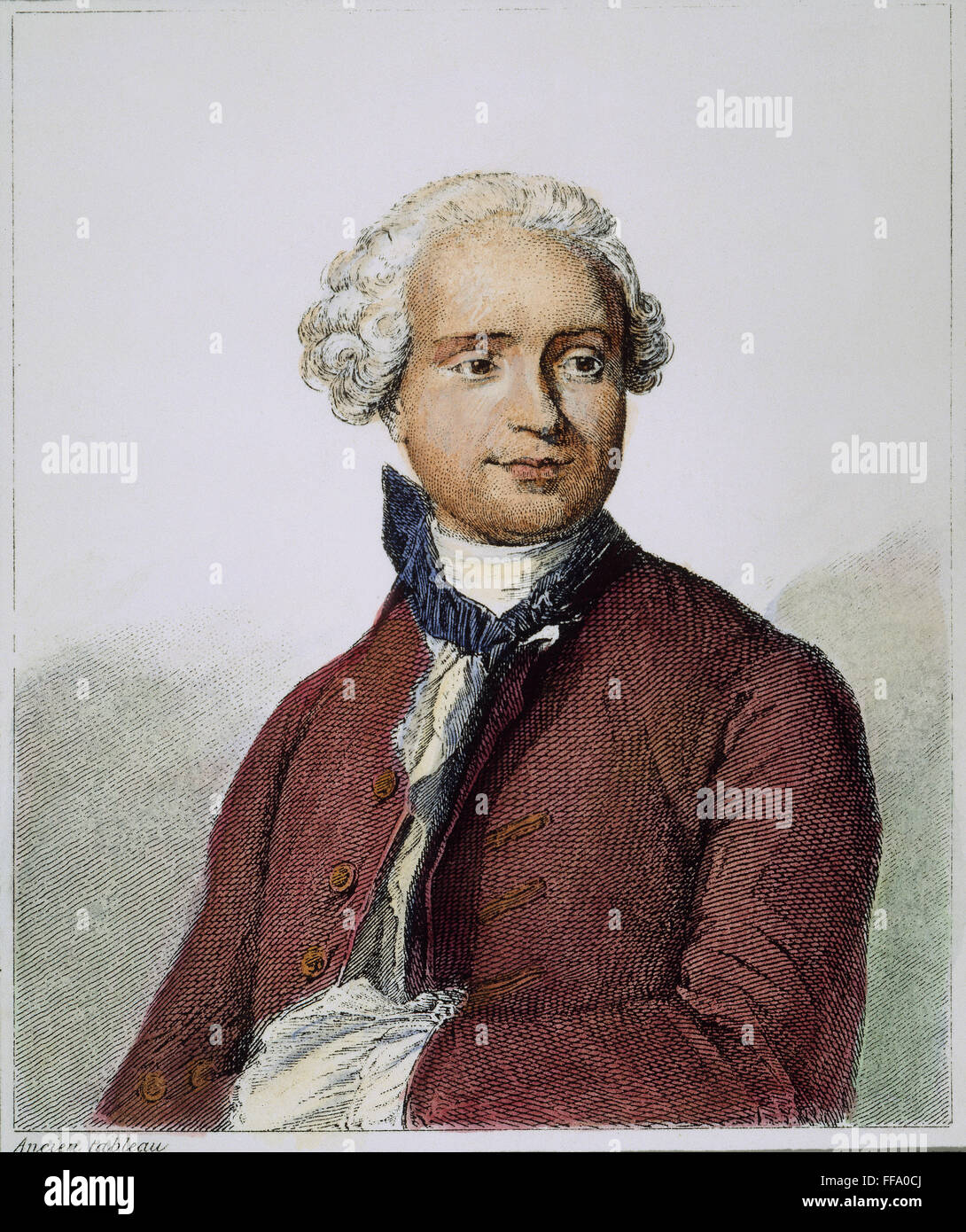 JEAN LE ROND D'Alembert /n(1717 ?-1783). Le mathématicien, philosophe et scientifique. La gravure française, 19e siècle. Banque D'Images