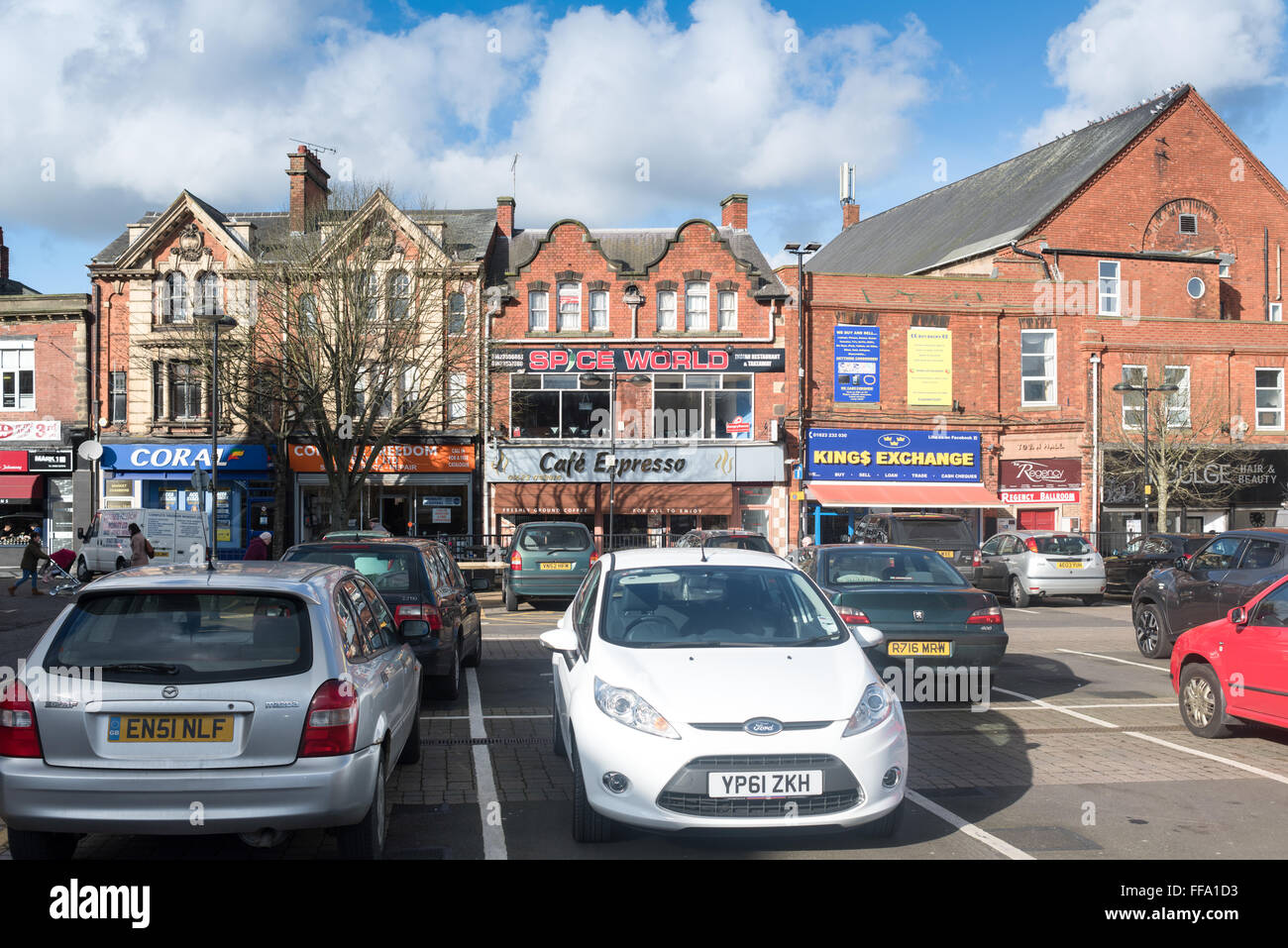 Sutton-In-Ashfield,Bretagne,UK.High Street. Banque D'Images