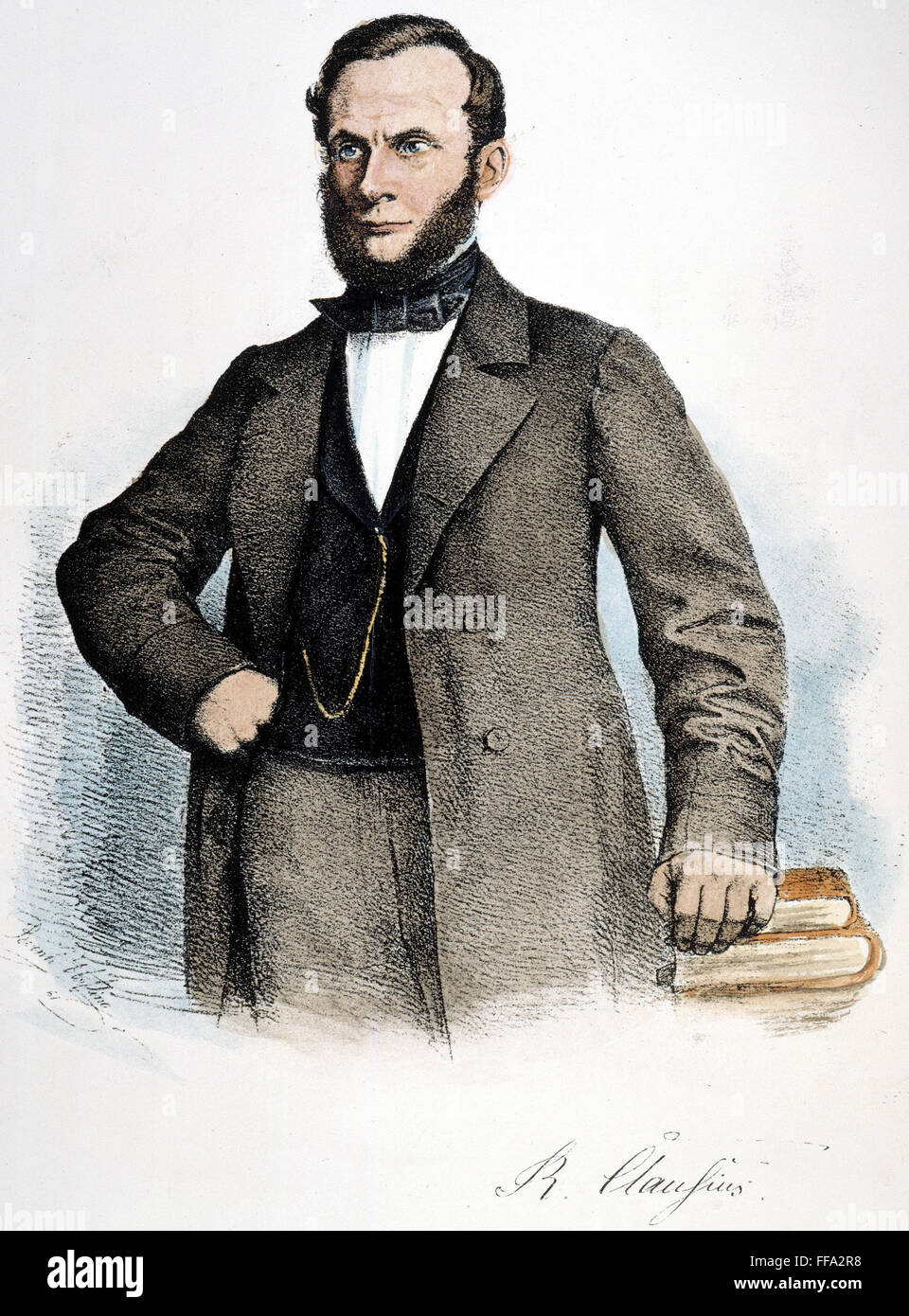 RUDOLF Clausius (1822-1888). /NRudolph Julius Emanuel. Physicien allemand. Lithographie,/nGerman, 1861. Banque D'Images