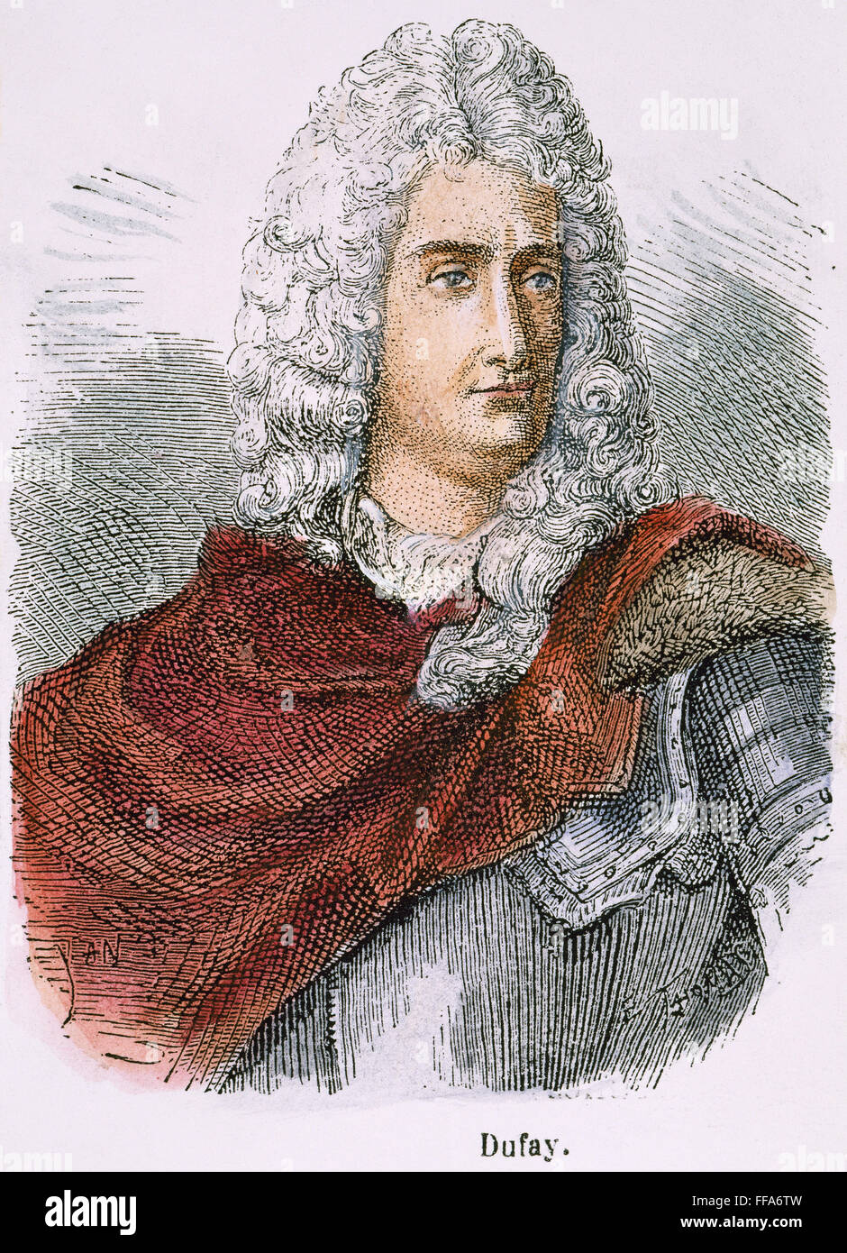 François-Charles DU FAY /n(1698-1739). Scientifique français. La gravure sur bois, le français, 19e siècle. Banque D'Images