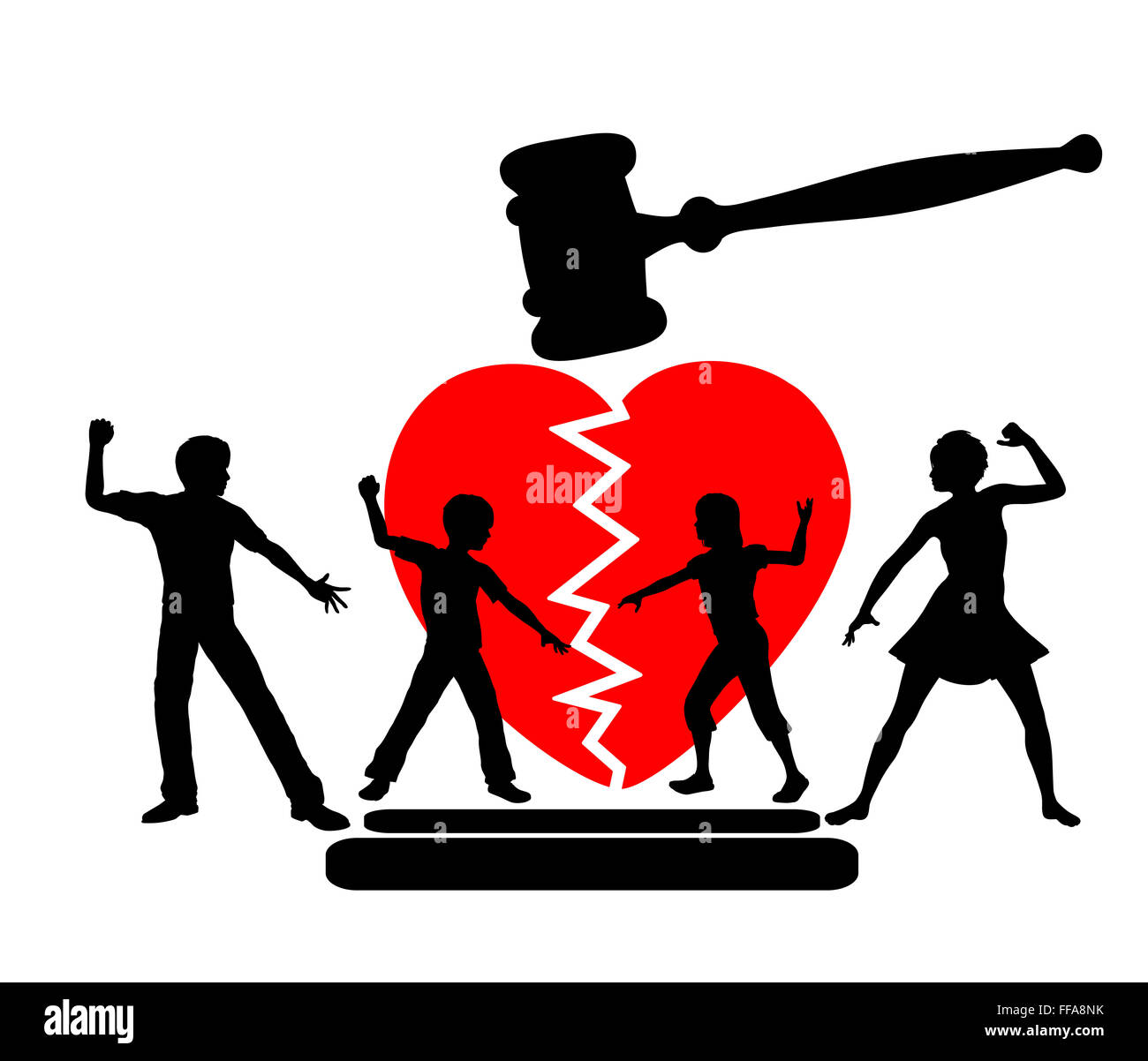 L'aliénation parentale Banque D'Images