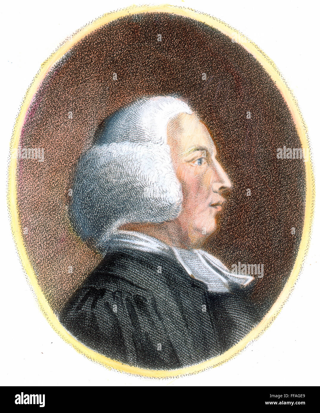 JAMES GRANGER (1723-1776). NEnglish /biographe. Crépi de couleur gravure, anglais, 1775. Banque D'Images