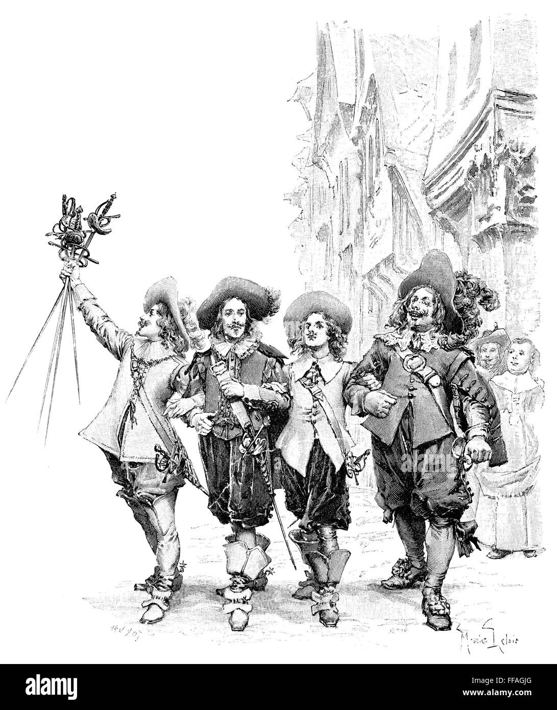 Trois Mousquetaires. /ND'Artagnan, Athos, Aramis, et Porthos ...