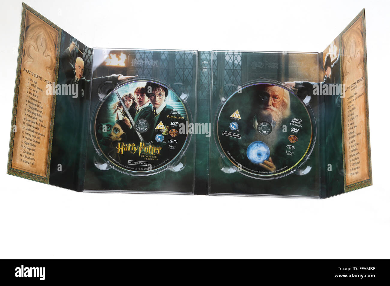 Harry Potter et la chambre des secrets DVD 2 Disc Special Edition Banque D'Images