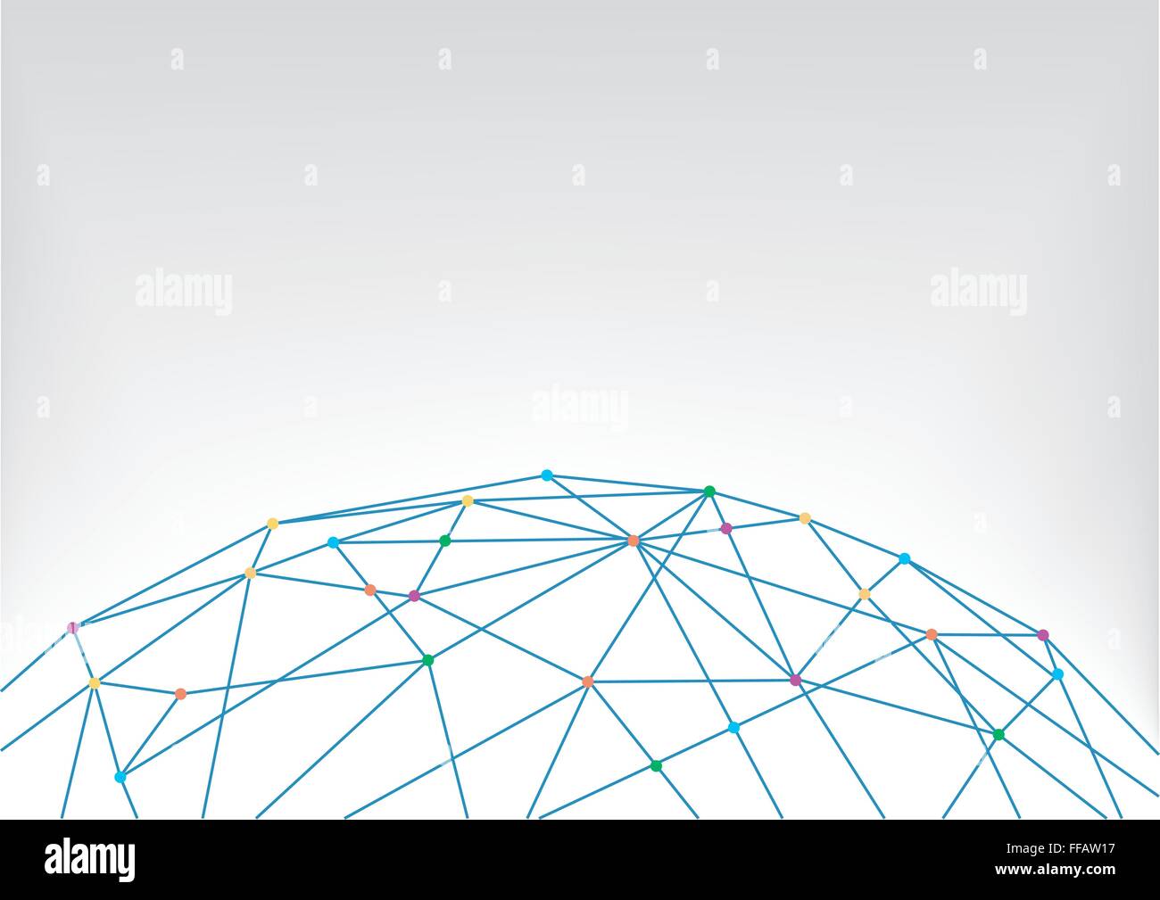 Carte du monde avec l'arrière-plan vecteur polygones et connectique Illustration de Vecteur