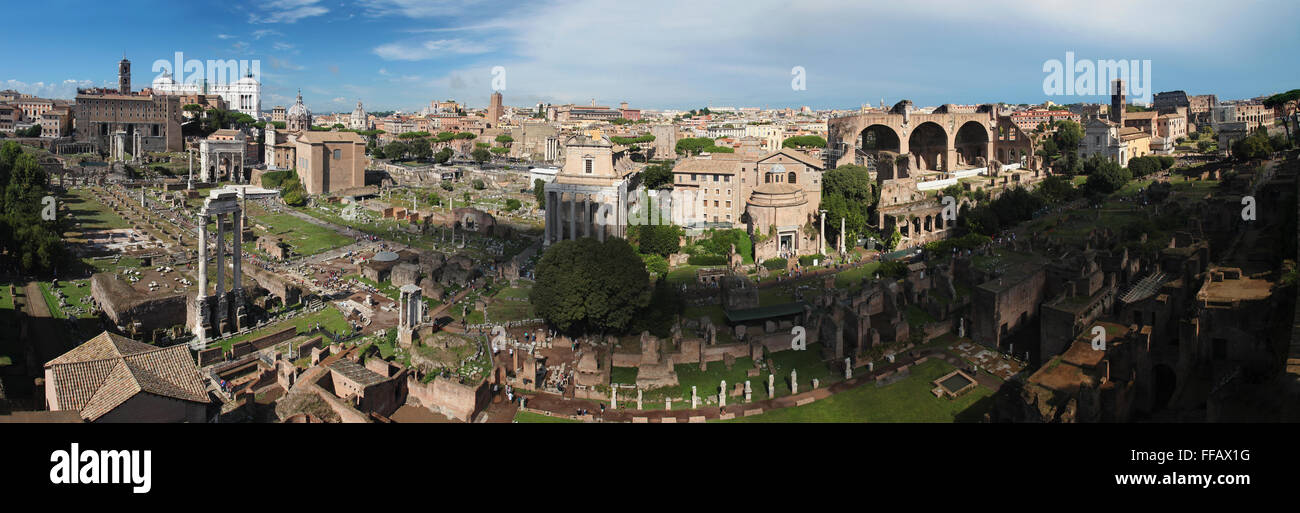 Le Forum Romain, Rome, Italie ; (Forum Romanum, Foro Romano) Banque D'Images