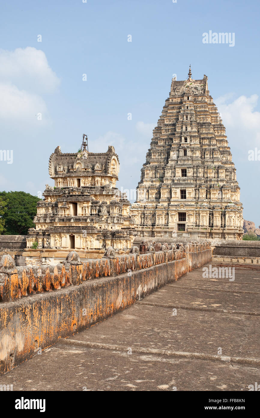 Temple de Hampi, Karnataka, Inde Banque D'Images