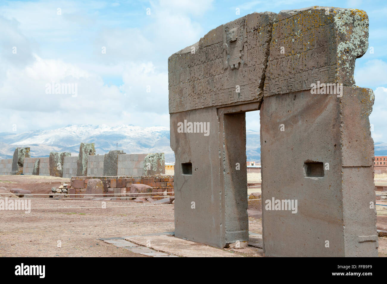 Porte du Soleil - Tiwanaku - Bolivie Banque D'Images