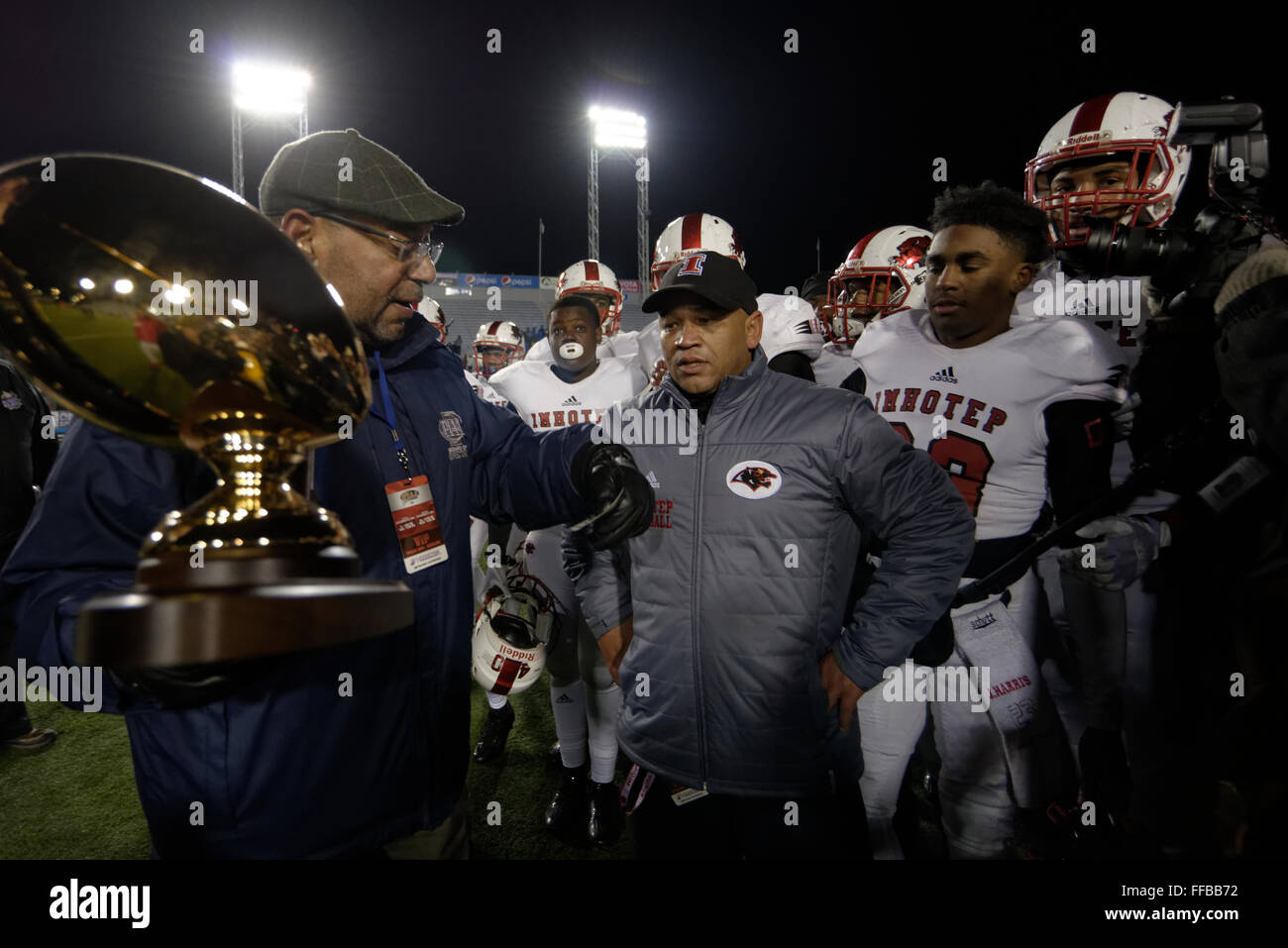 La Cathédrale de battre Panthers Imhotep Ramblers Prep pour win 2016 AAA PIAA Football SH Championnat de l'État à Hershey Park Stadium. Banque D'Images