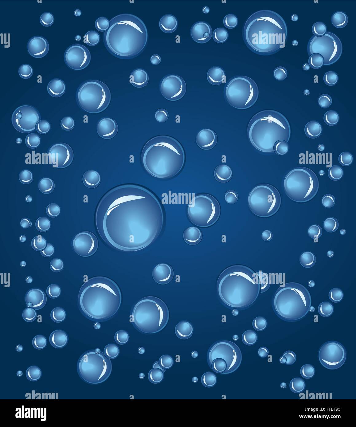 Gouttes d'eau bleu, vector background pour votre conception Illustration de Vecteur