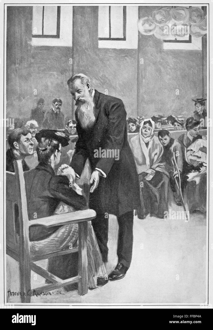 ADOLF LORENZ (1854-1946). NAustrian /Médecin et chirurgien orthopédique. 'Dr. Lorenz dans les hôpitaux de New York." L'illustration dans un magazine américain de 1902. Banque D'Images
