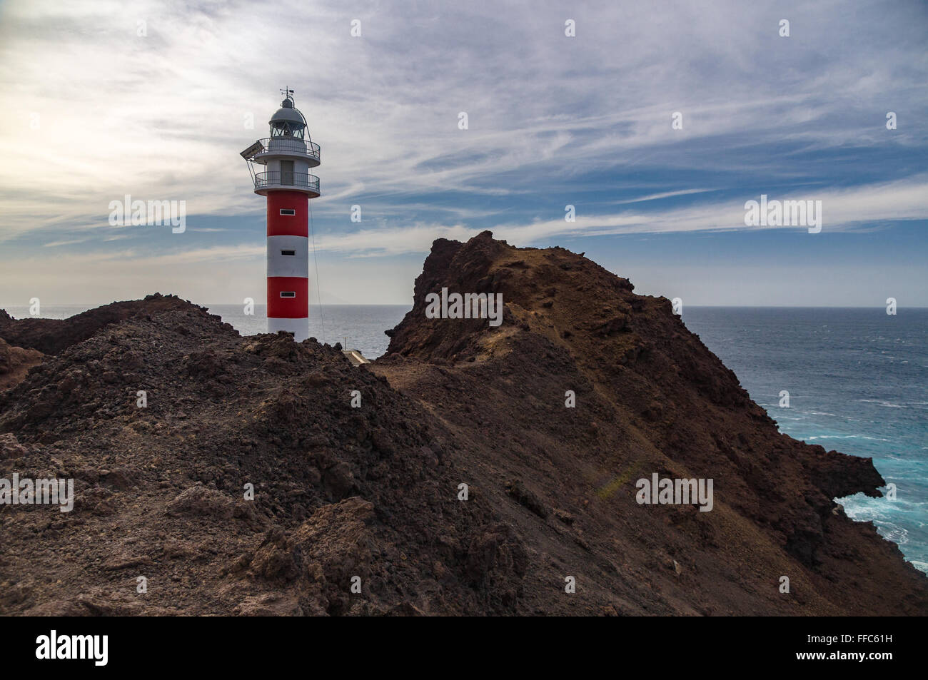 Le phare de Punta de Teno, Tenerife, Canaries, Espagne Banque D'Images