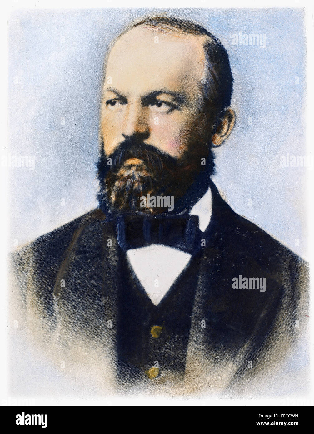 GOTTLIEB DAIMLER /n(1834-1900). Ingénieur et inventeur allemand. Huile à une photographie. Banque D'Images