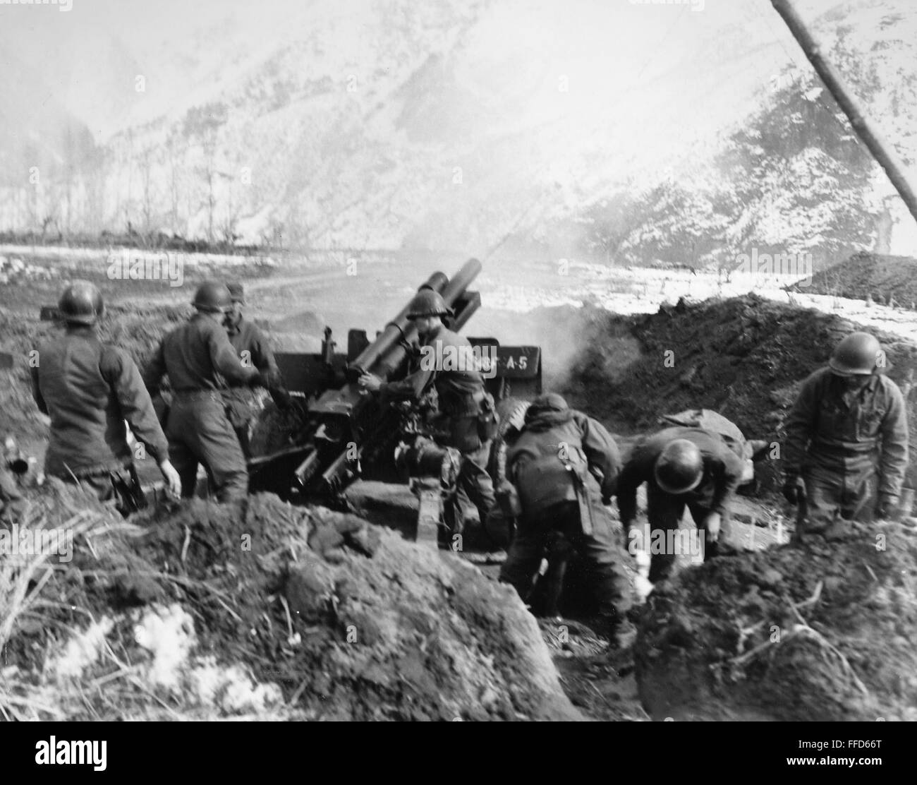 Guerre de Corée l'artillerie. /NA mitrailleuse de l'armée américaine