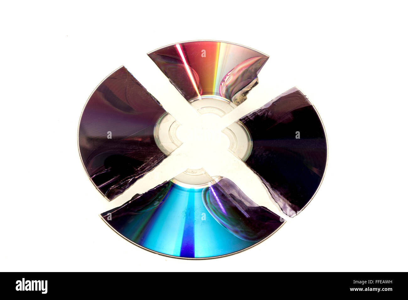 Un DVD cassé Photo Stock - Alamy