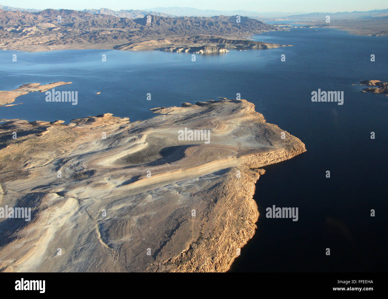 Vue aérienne d'un hélicoptère de l'Arizona, USA paysage Banque D'Images