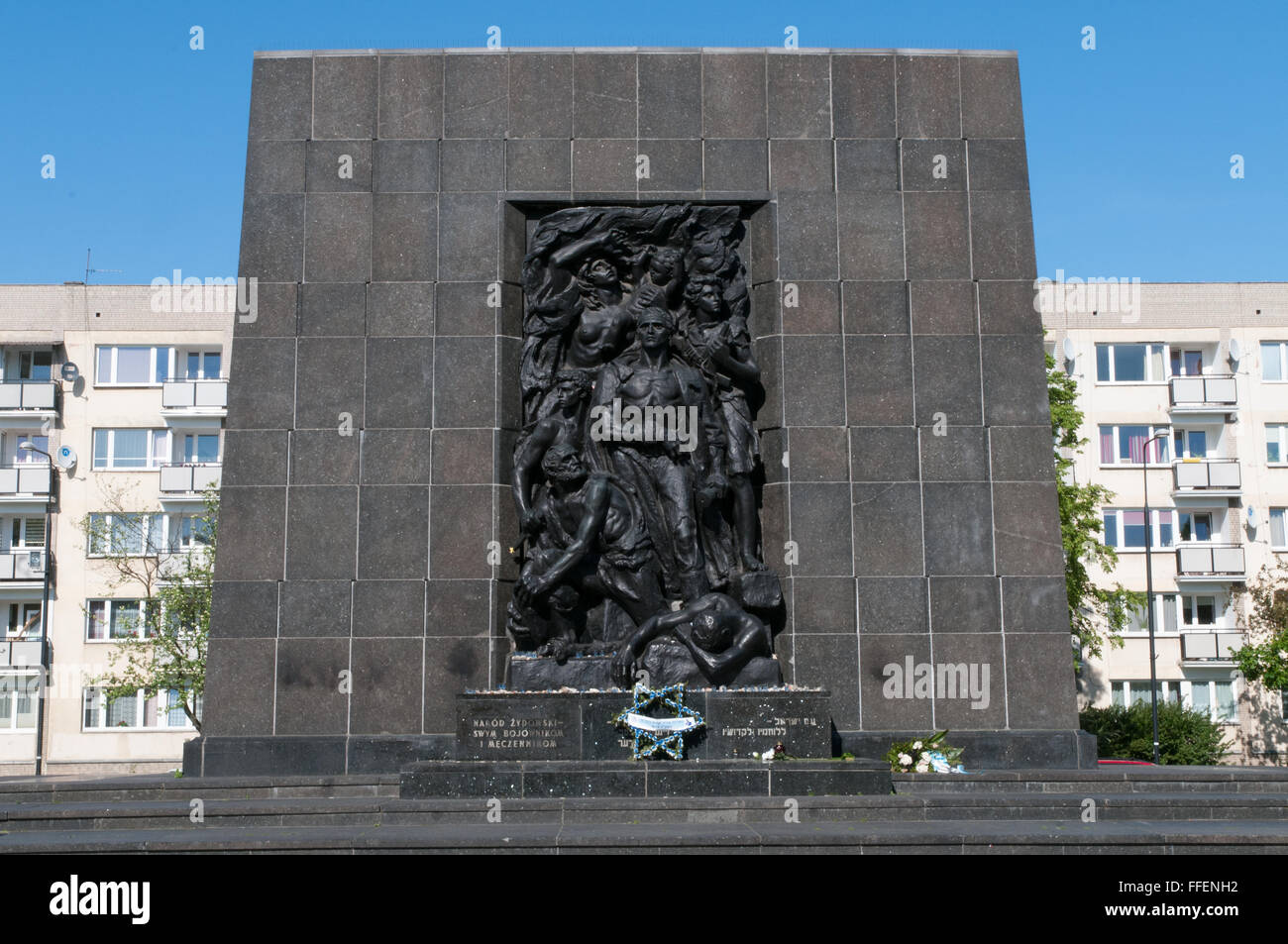 Monument aux héros du Ghetto commémorant l'insurrection du Ghetto de Varsovie Banque D'Images
