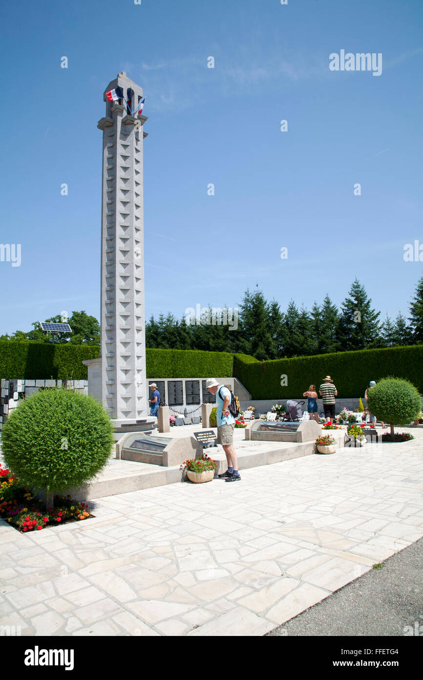 Mémorial aux morts massacrés dans le village d'Oradour sur Glane, Haute Vienne, France Banque D'Images