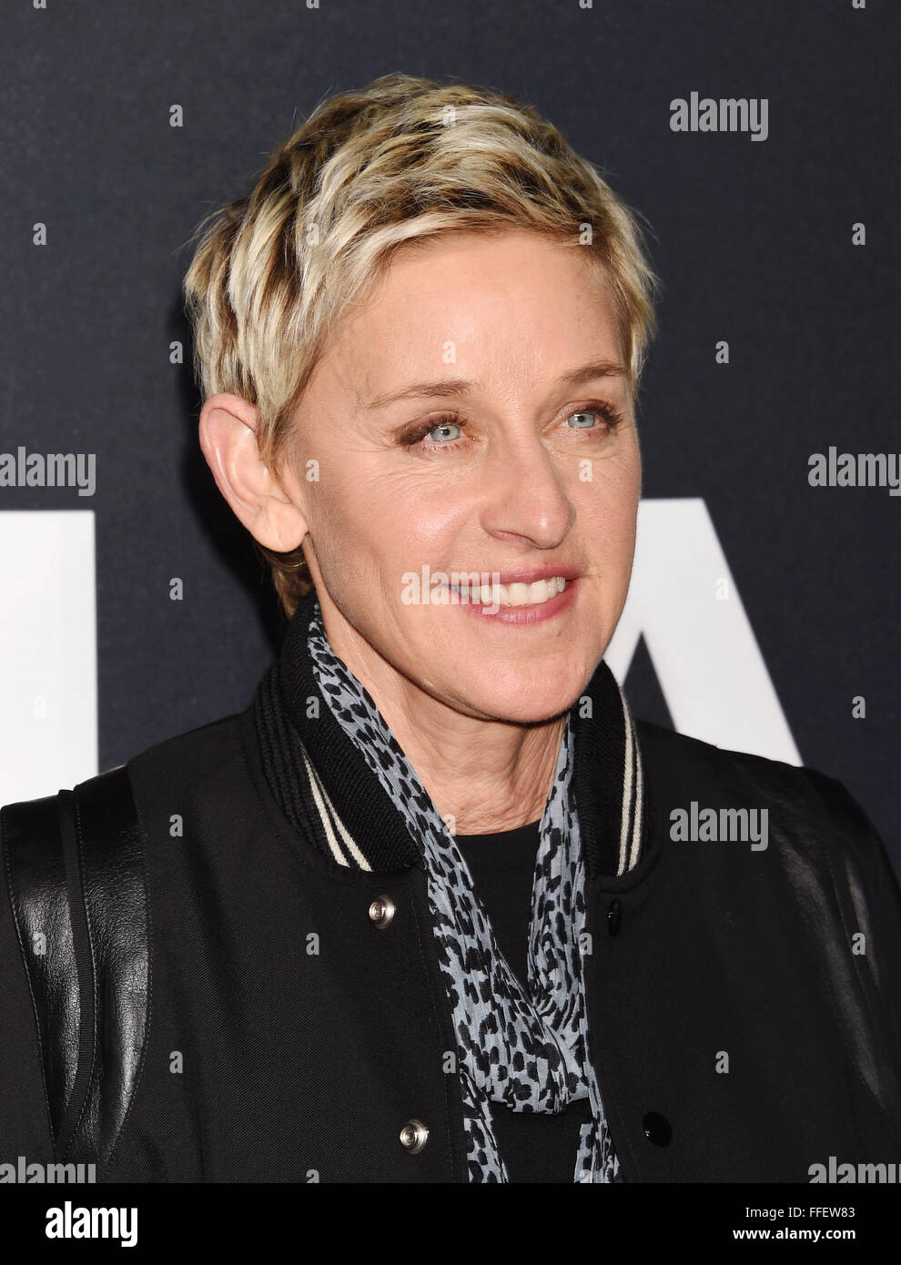 ELLEN DeGENERES personnalité TV US en février 2016. Photo Jeffrey Mayer Banque D'Images